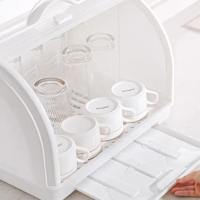 Kaby flip up organizer for baby bottles, dish rack