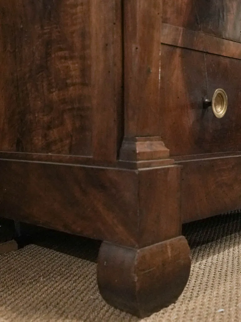 Late 18th-Century Directoire Mahogany Drop-Front Secretary Desk w/ Marble Top 59½"