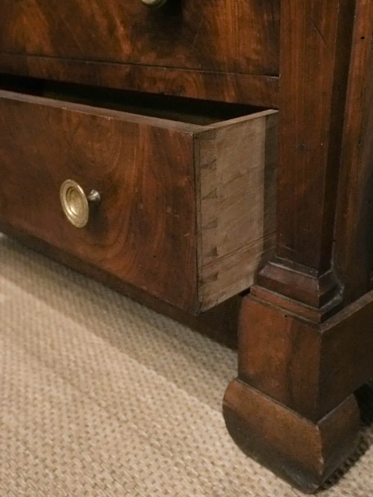 Late 18th-Century Directoire Mahogany Drop-Front Secretary Desk w/ Marble Top 59½"