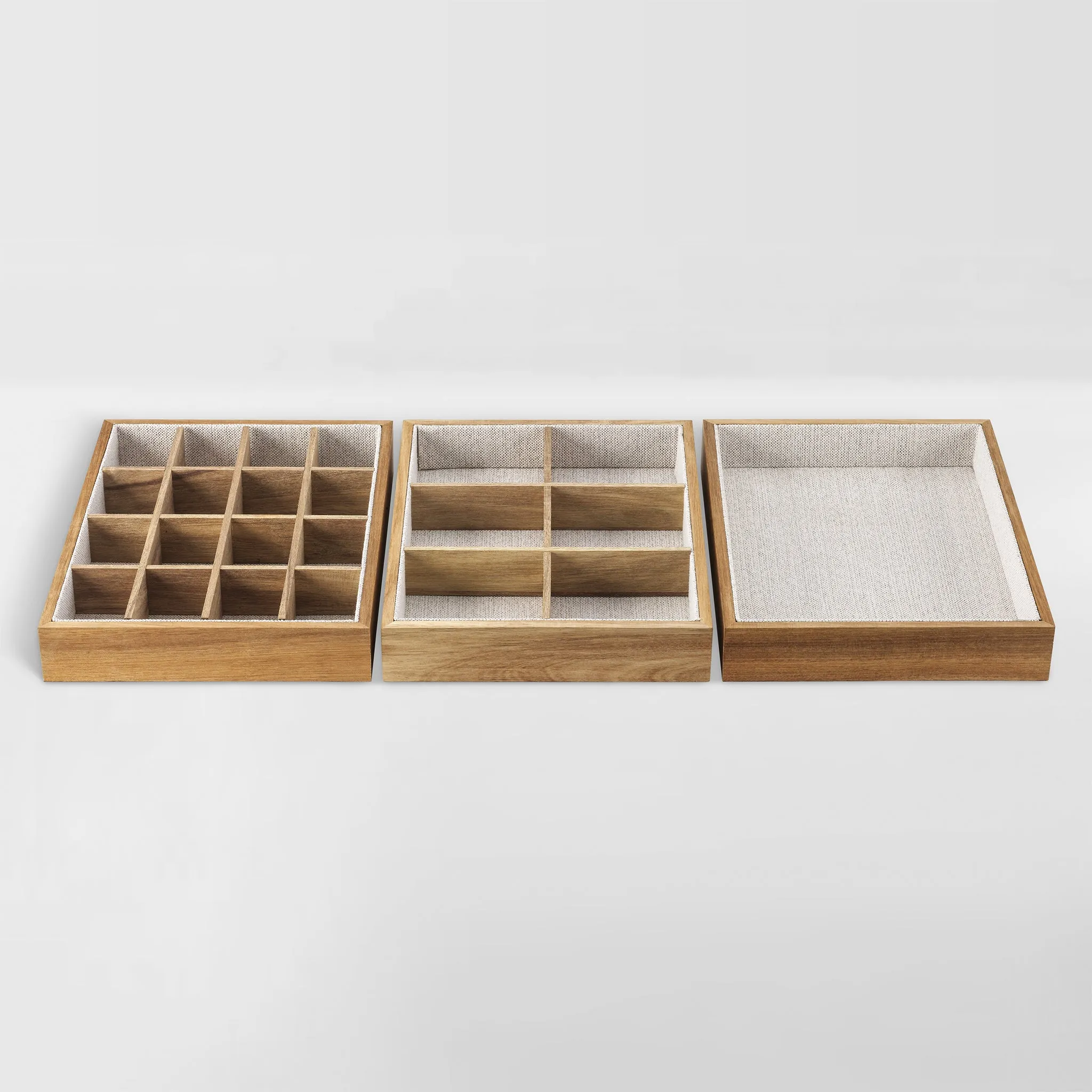 Lined Acacia Trays