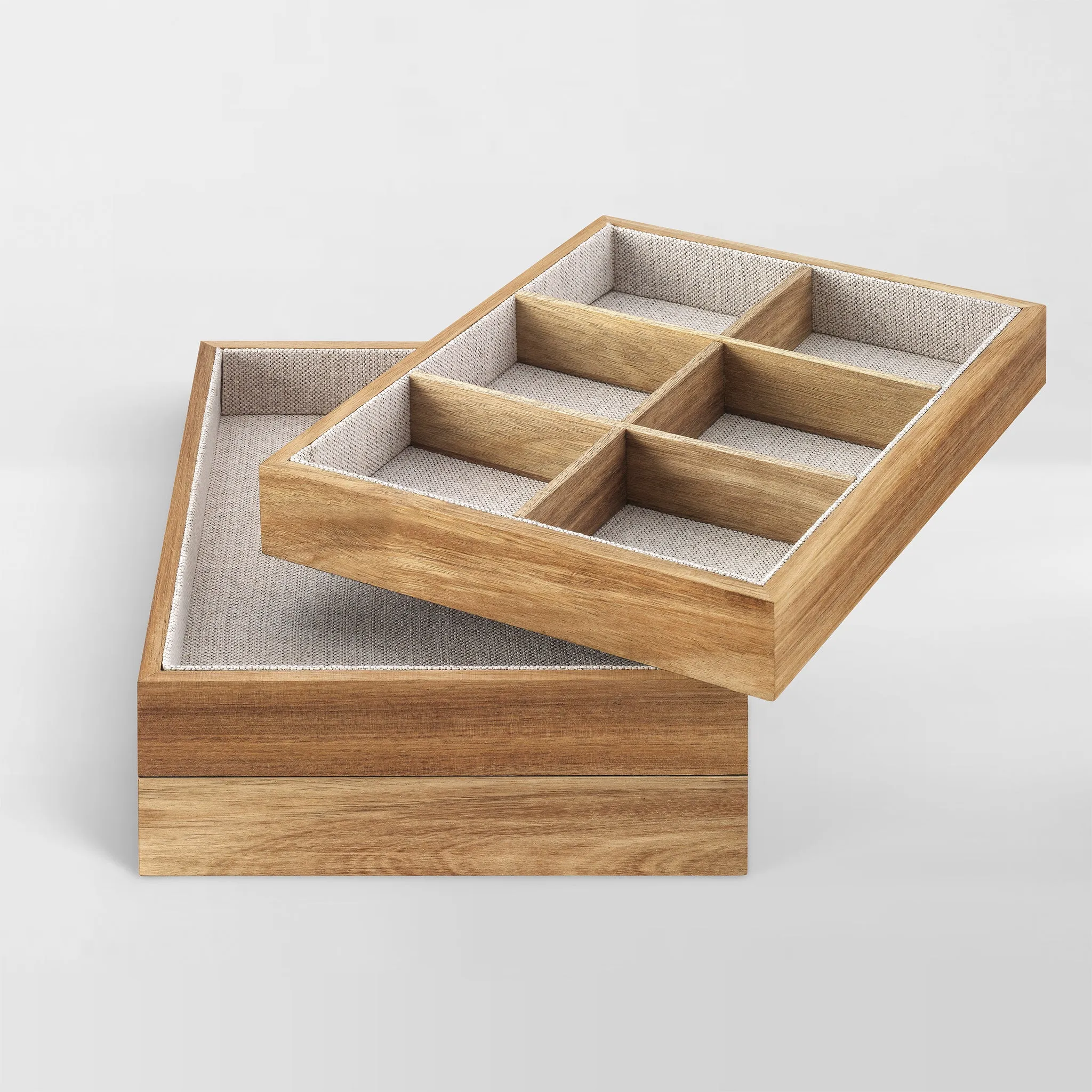 Lined Acacia Trays