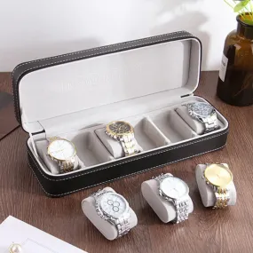 Luxury Zippered  Watch Storage Orgonizers Travel Boxes for 6/10/12 Slots