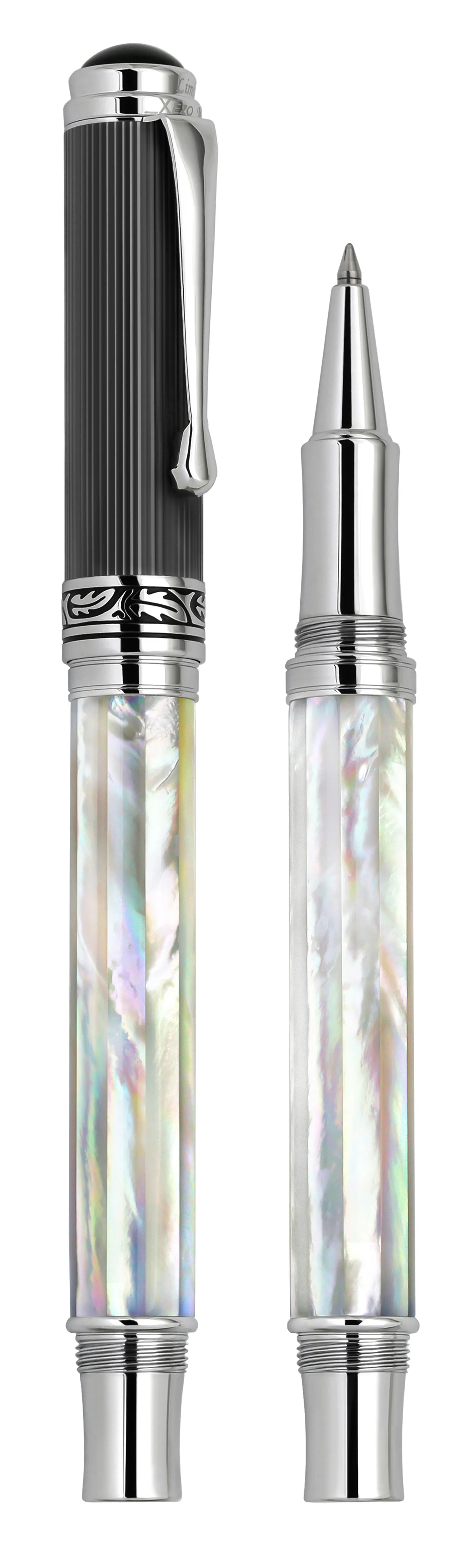 Maestro® Oceanic White Mother of Pearl Rollerball Pen - DLC (Diamond-Like Coating) PVD Cap