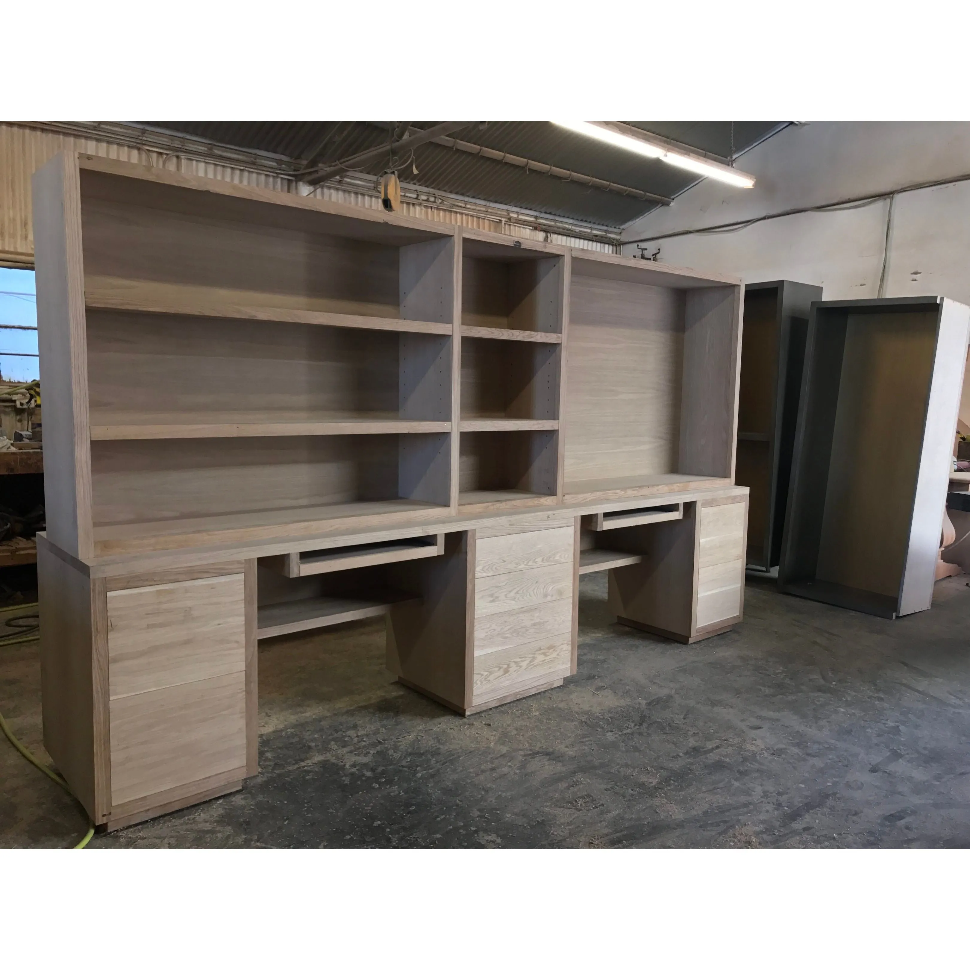 Modern Home Office Desk and Bookcase