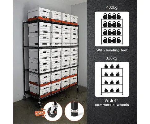 Modular Wire Storage Shelf 1500 x 350 x 1800mm Steel Shelving