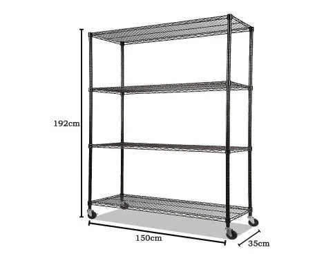 Modular Wire Storage Shelf 1500 x 350 x 1800mm Steel Shelving