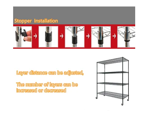 Modular Wire Storage Shelf 1500 x 350 x 1800mm Steel Shelving