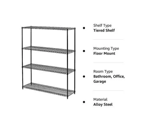 Modular Wire Storage Shelf 1500 x 450 x 1800mm Steel Shelving