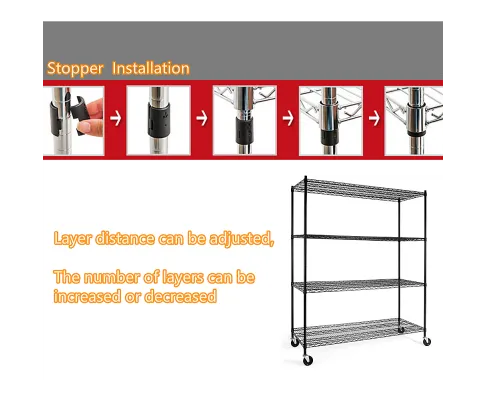 Modular Wire Storage Shelf 1500 x 600 x 1800mm Steel Shelving