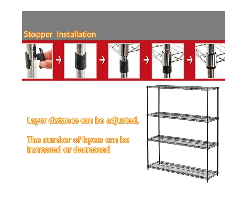 Modular Wire Storage Shelf 1500 x 600 x 1800mm Steel Shelving