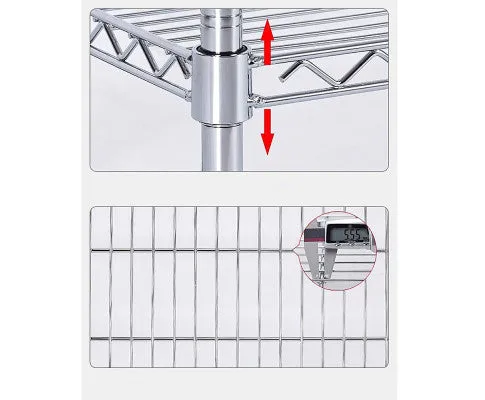 Modular Wire Storage Shelf 1500 x 600 x 1800mm Steel Shelving