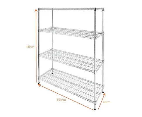 Modular Wire Storage Shelf 1500 x 600 x 1800mm Steel Shelving