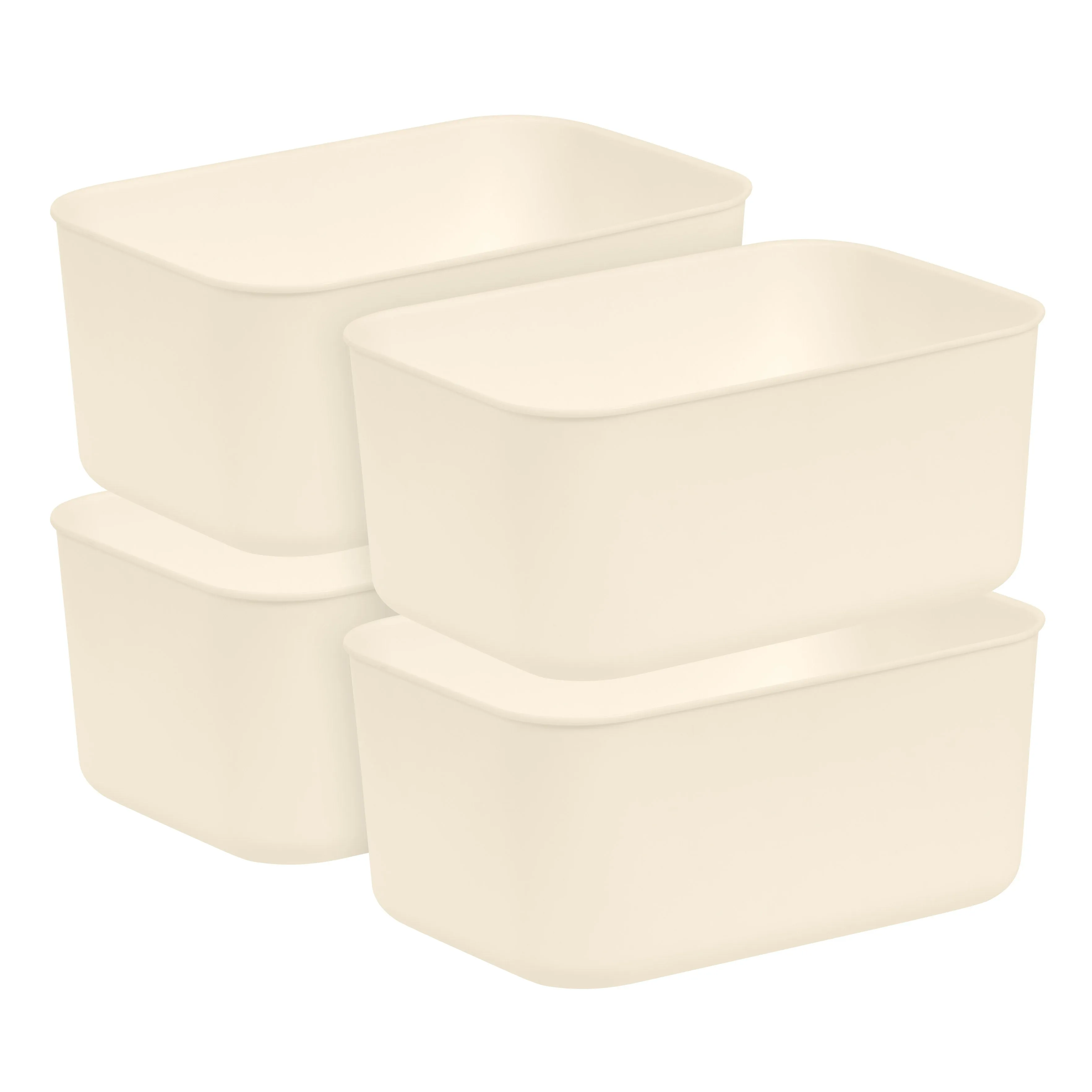 Nestable storage Organizer Bin, Small, Pack of 4