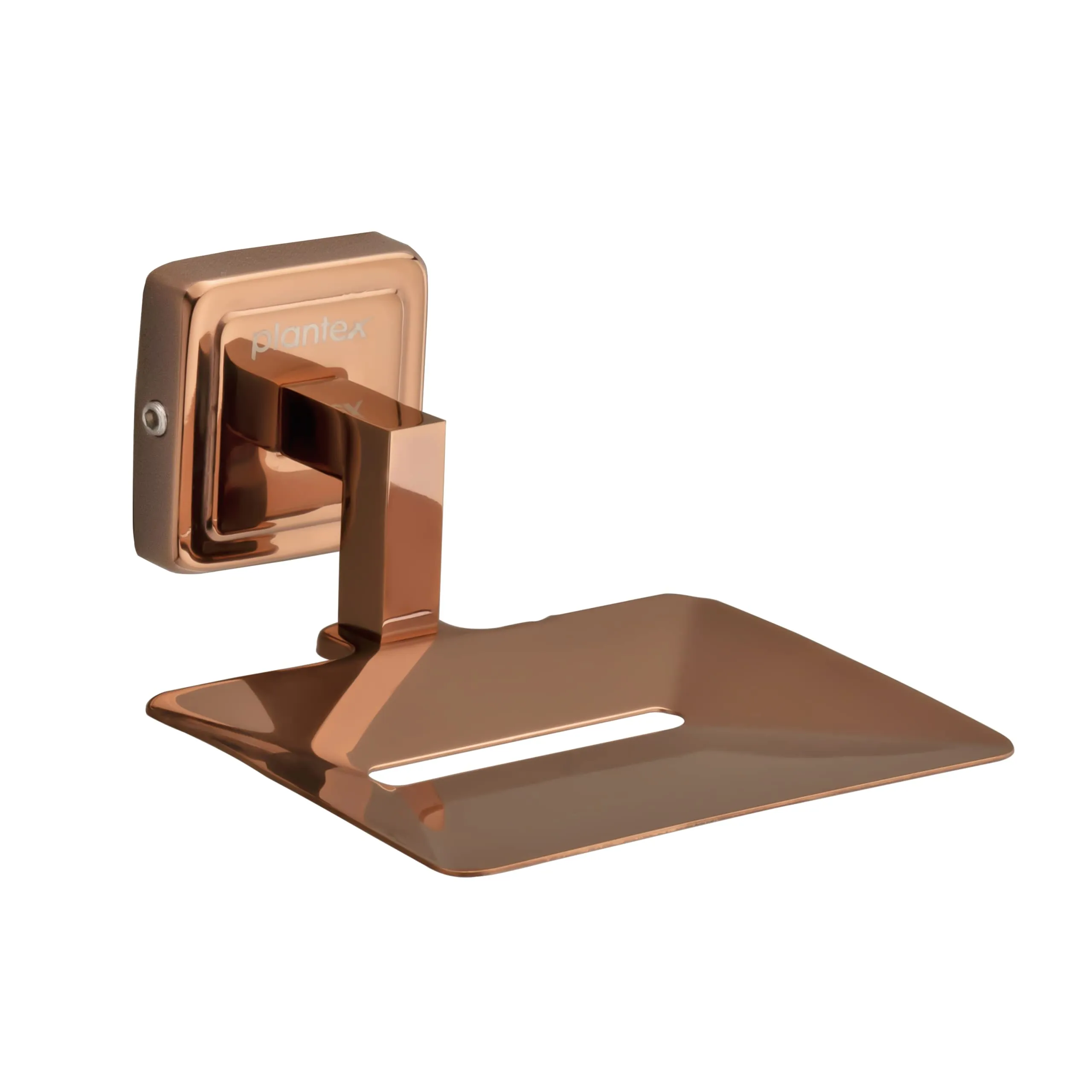 Plantex Deccan Rose Gold Soap Holder Stand for Bathroom and Wash Basin (304 Stainless Steel/Pack of 2)