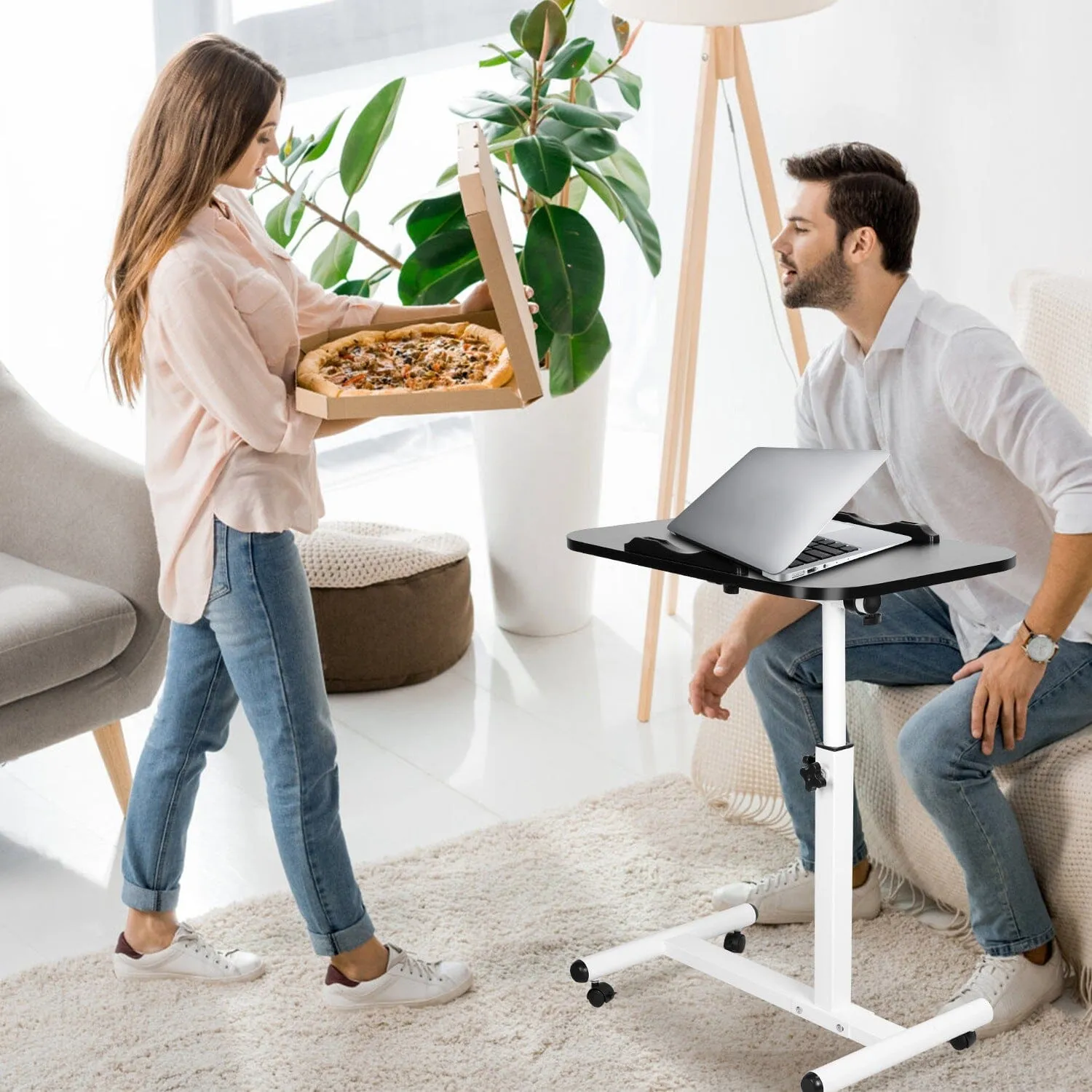 Portable Rolling Laptop Table