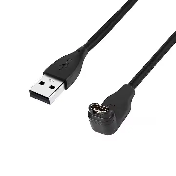 Premium Nylon Braided Right Angle Charging Cable for Garmin Smart Watches