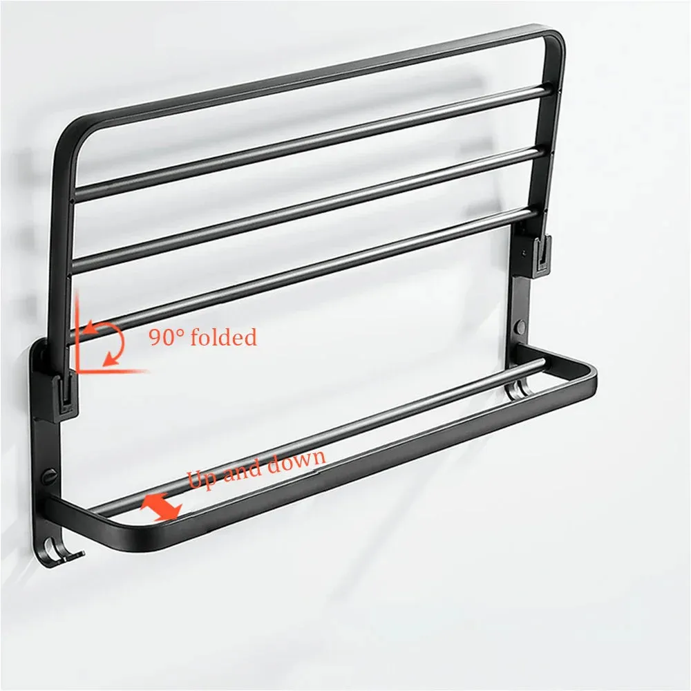 PREMIUM WALL MOUNTED TOWEL STORAGE RACK