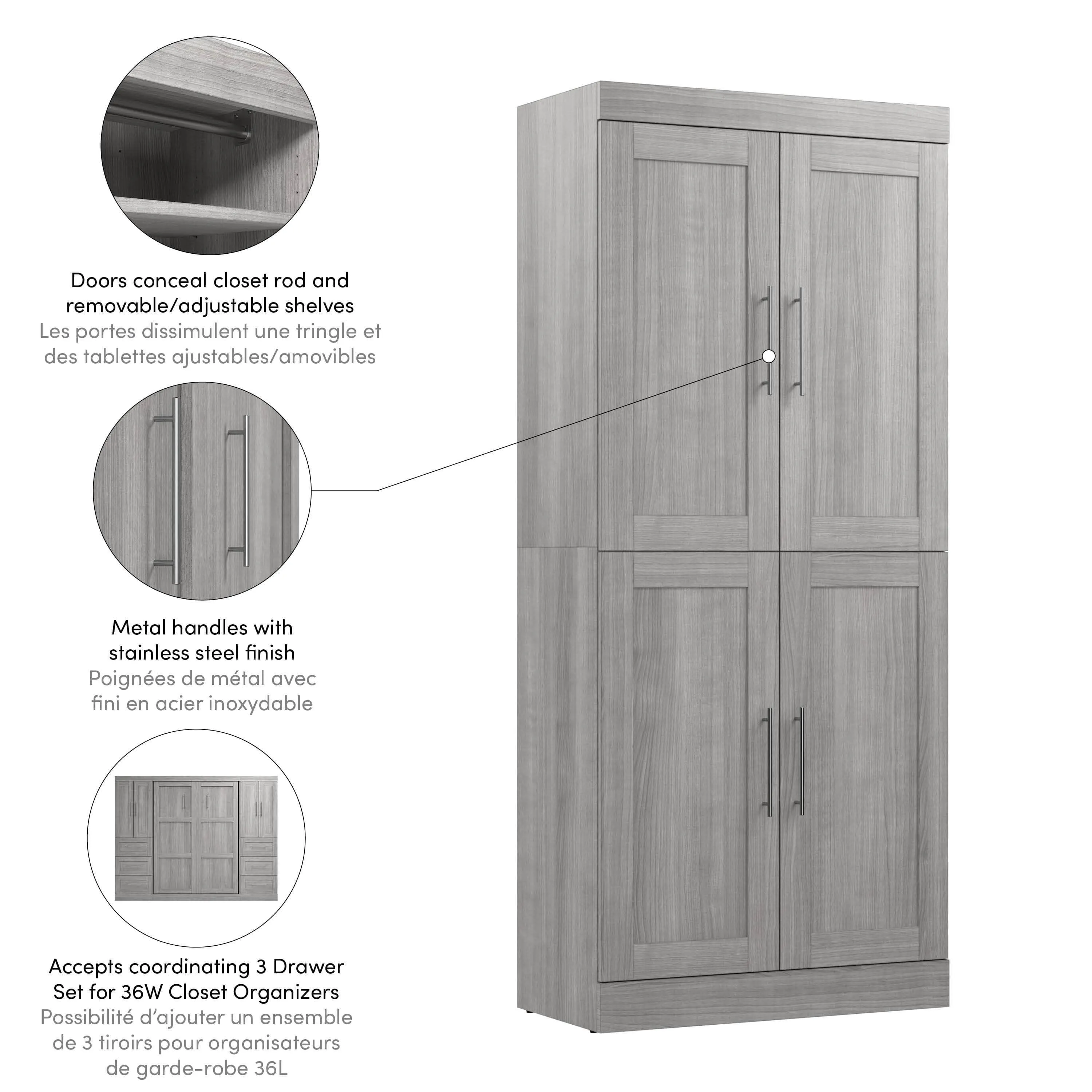 Pur 36W Closet Storage Cabinet - Available in 5 Colours