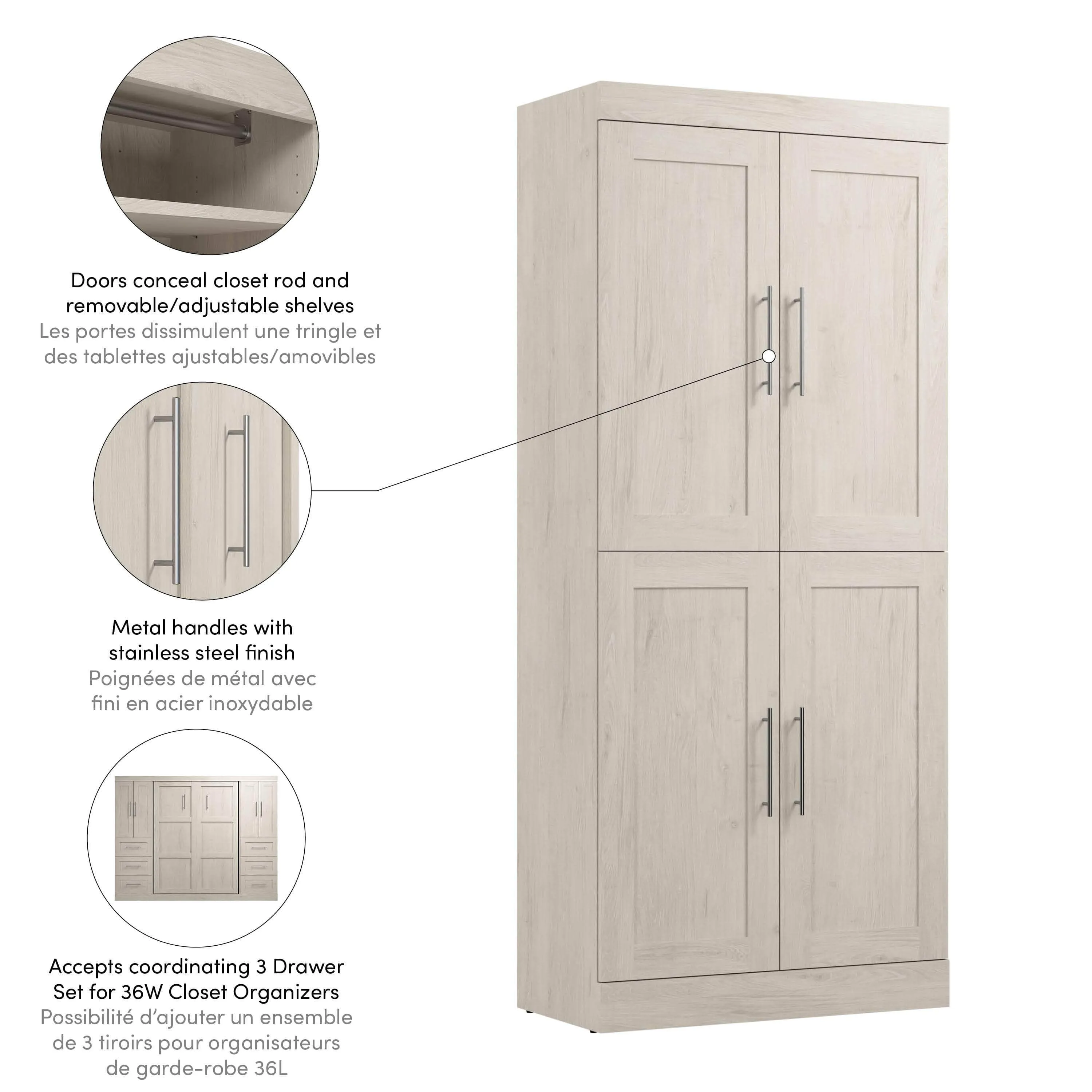 Pur 36W Closet Storage Cabinet - Available in 5 Colours