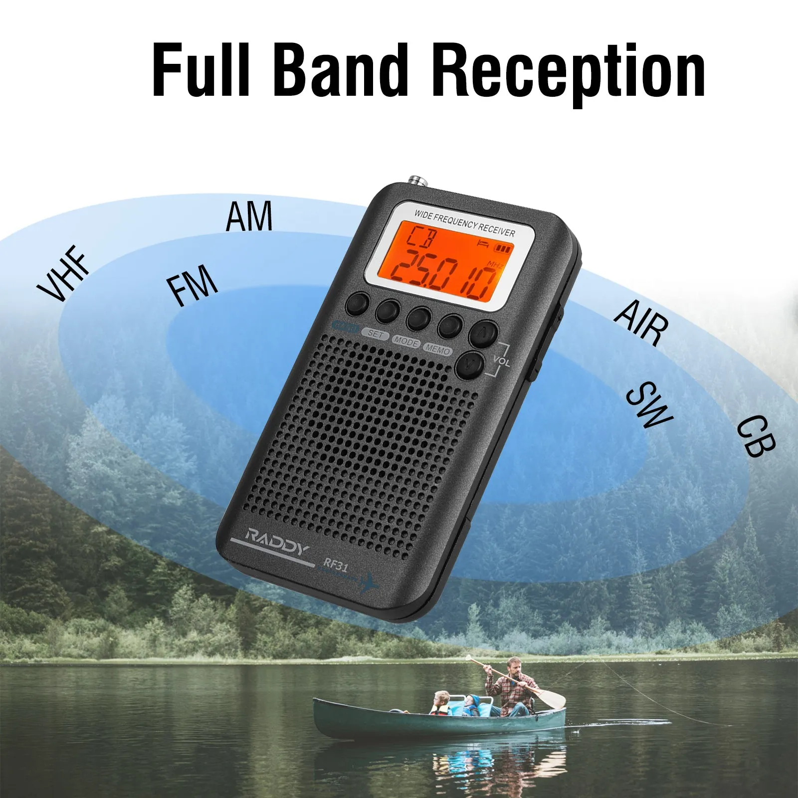 Raddy RF31 Shortwave Radio | Full Band Receiver | FM AM CB SW VHF Air Band | External Antenna [DISCONTINUED]