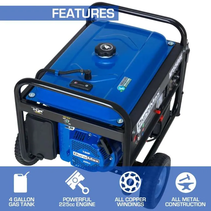 REFURB DuroMax XP5500E 5,500 Watt Gasoline Portable Generator (Grade A)