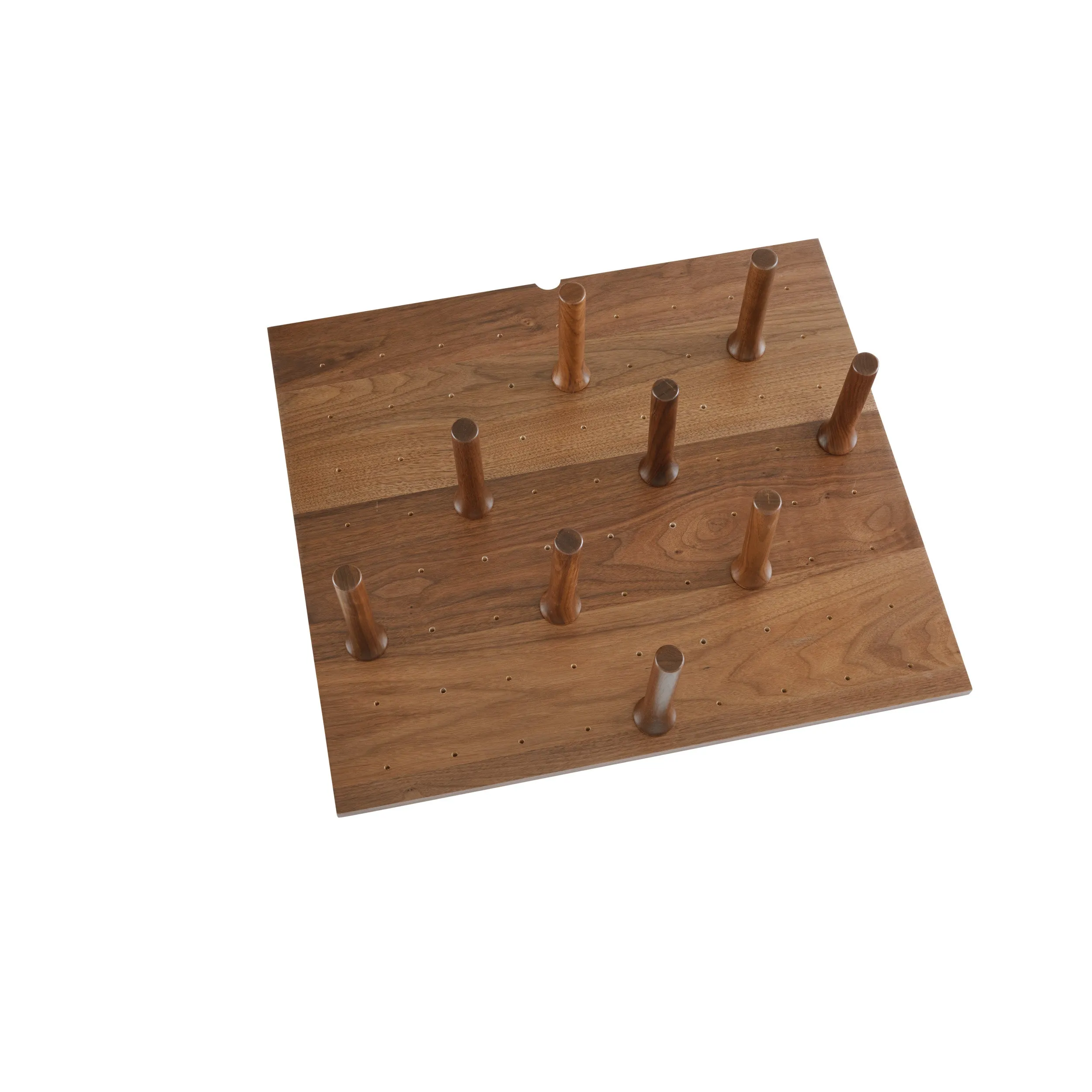 Rev-A-Shelf / 4DPS-WN-2421 / Walnut Trim-to-Fit Drawer Peg Board Insert with Wooden Pegs