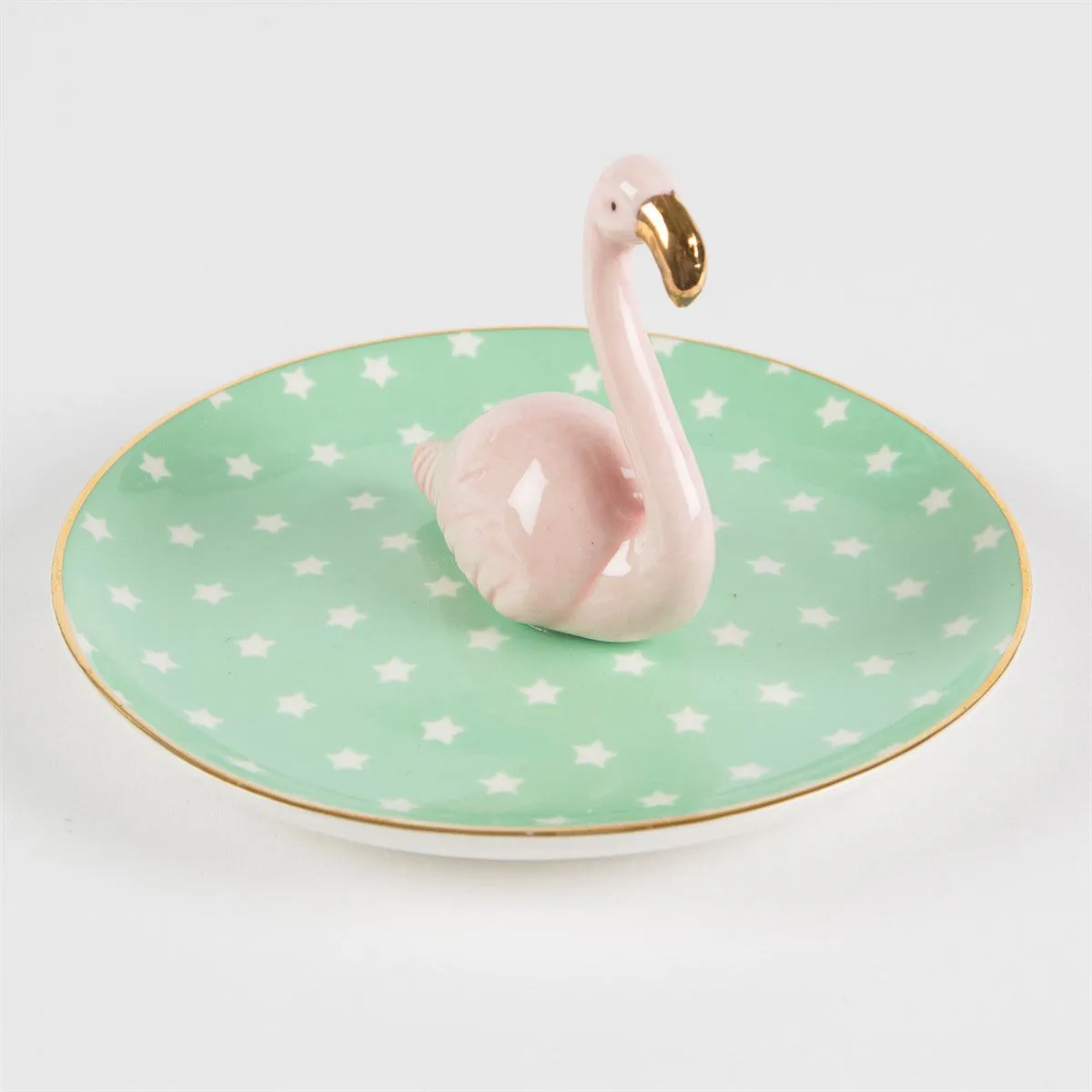 RJB Stone Tropical Flamingo Jewellery Dish