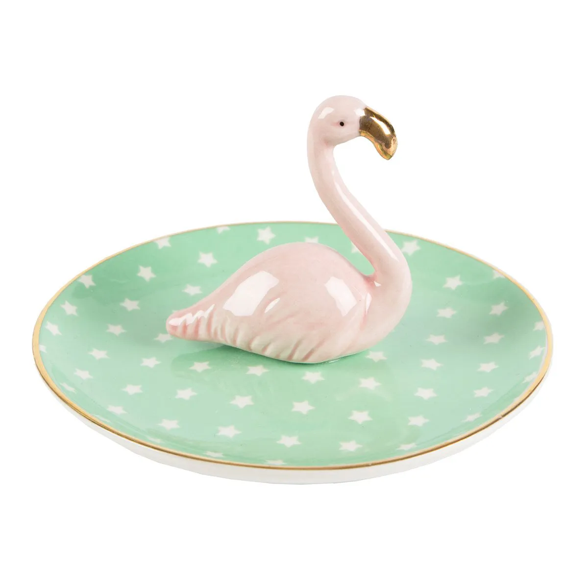 RJB Stone Tropical Flamingo Jewellery Dish