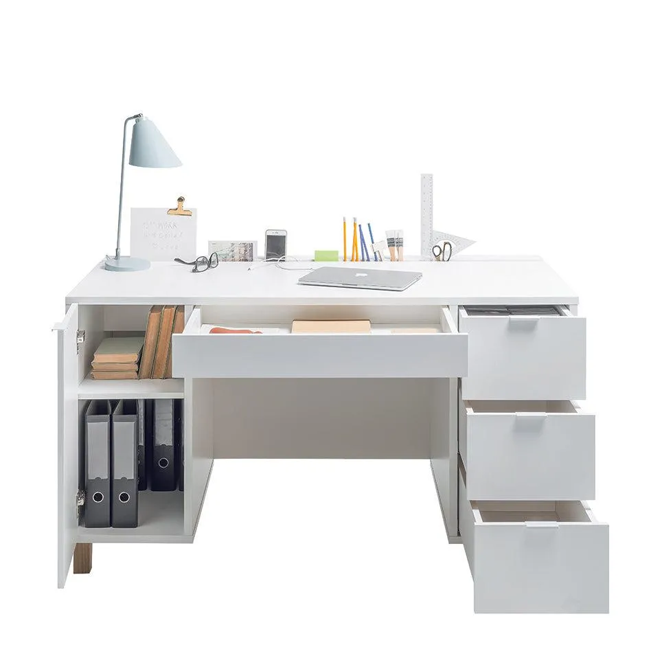 Simple Study Desk - White