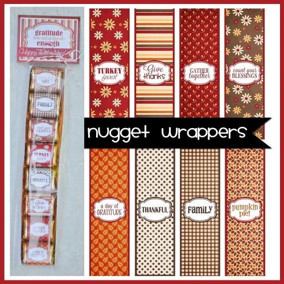 Thanksgiving Nugget Wrappers PRINTABLE