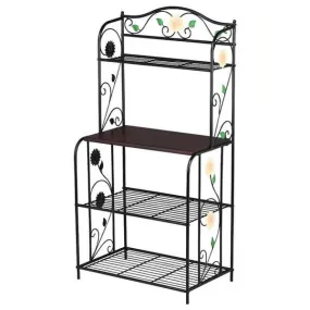 Yaheetech Metal Bakers Rack Black