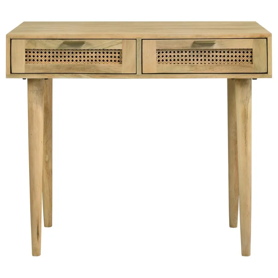 Zamora Rectangular 2-Drawer Accent Writing Desk Natural