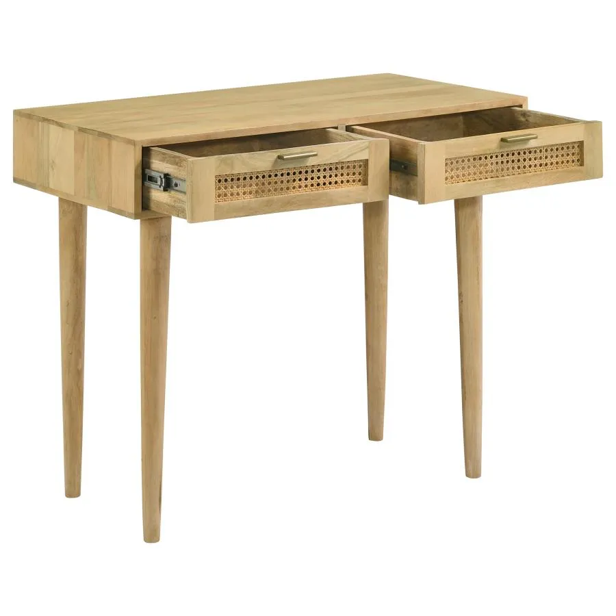 Zamora Rectangular 2-Drawer Accent Writing Desk Natural